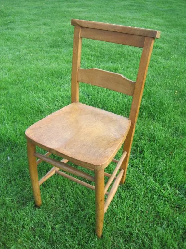 Antique Reclaimed Elm Seated Church Chairs - 5152