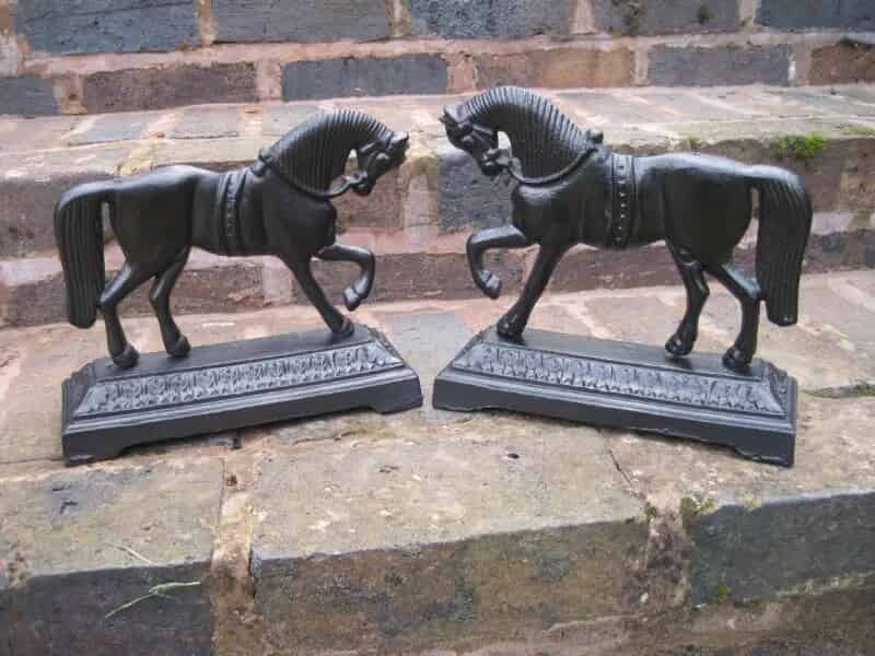 A Pair of Antique Reclaimed Cast Iron Door Stops