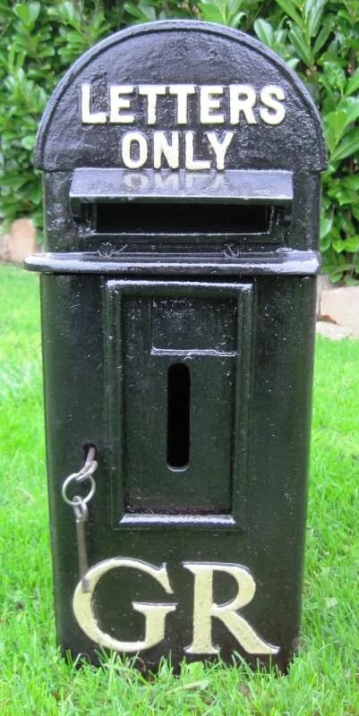 Antique Royal Mail GR Cast Iron Post Box - 4837