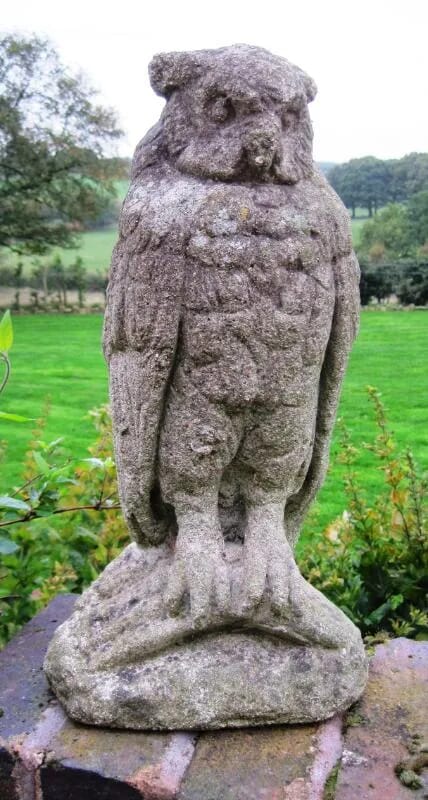 1920's Stone Owl for Garden Decoration - 5159