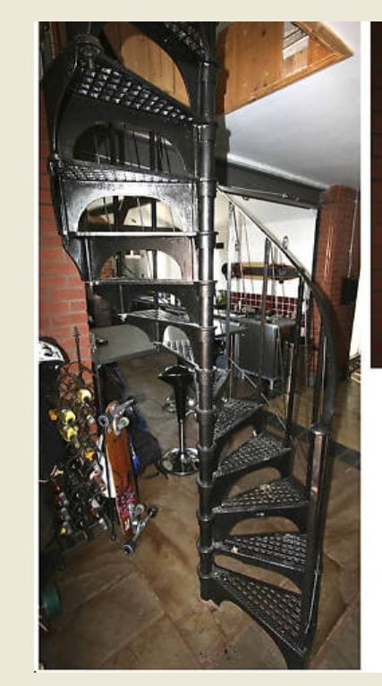 Antique Reclaimed 16 Step Cast Iron Spiral Staircase - 5060