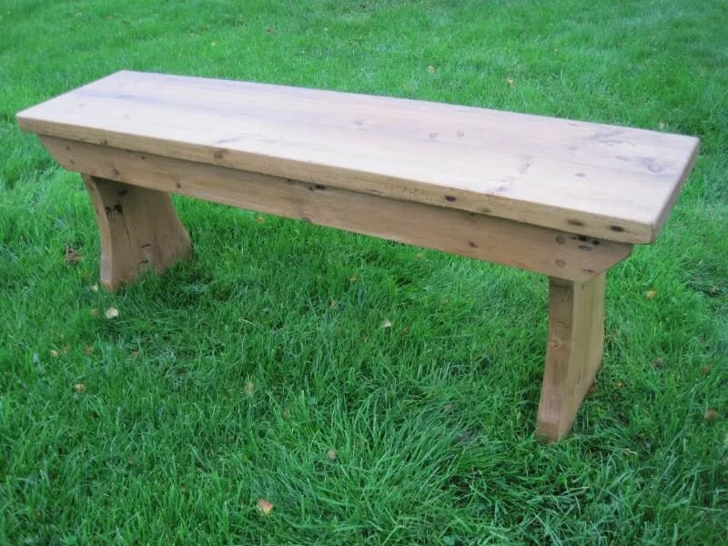 An Antique Reclaimed Pine Bench - 5179