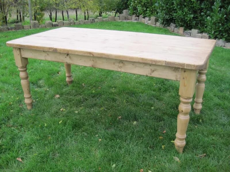 Antique Reclaimed Pine Farm House Kitchen Table - 5180