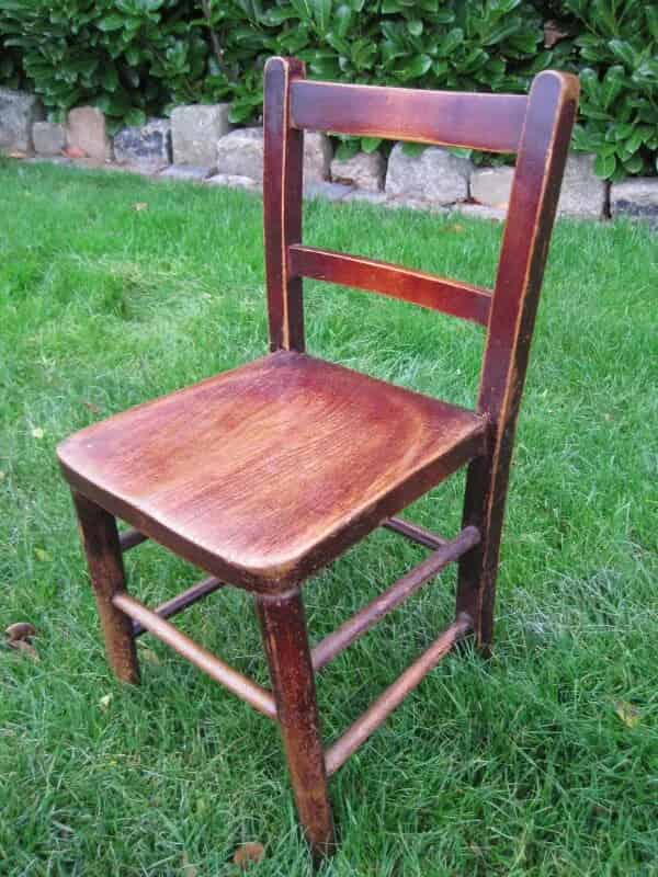 Antique Reclaimed Childrens Church Chairs