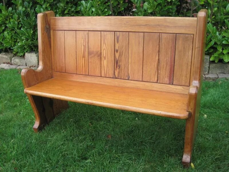 Antique Salvaged Victorian Pew - 5196