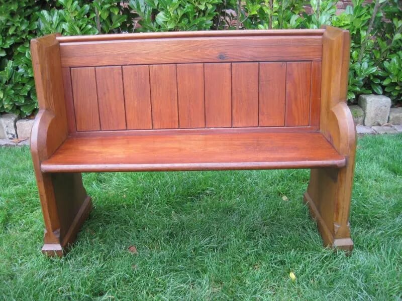 Antique Reclaimed Victorian Pew Made from Pitch Pine - 5197