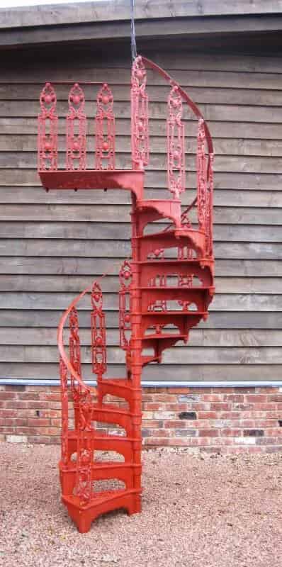 Cast Metal Reclaimed Spiral Staircase with balconies