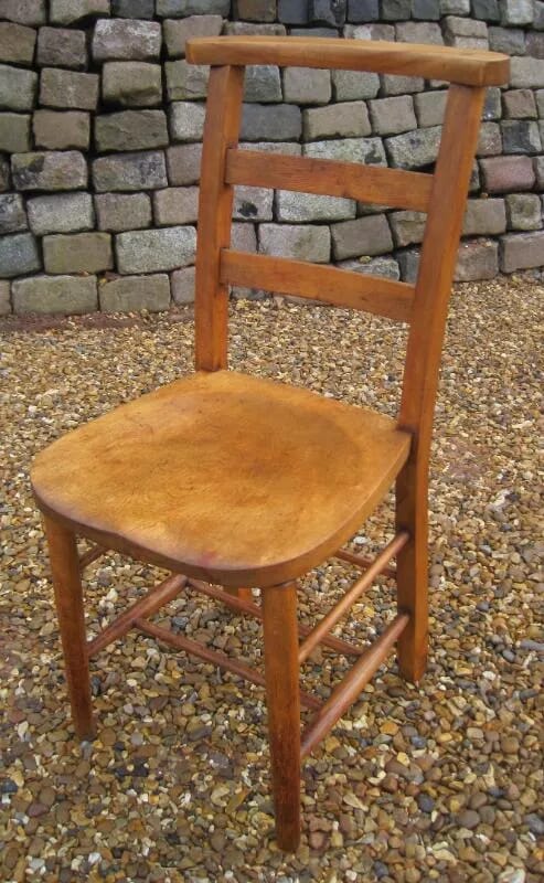 Tall Backed Antique Church Chairs without book holder - 4732B