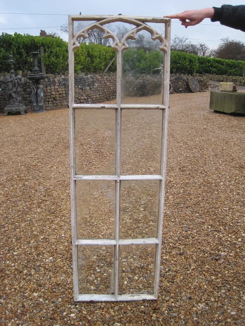 An Antique Reclaimed Cast Iron Gothic Window - 5153