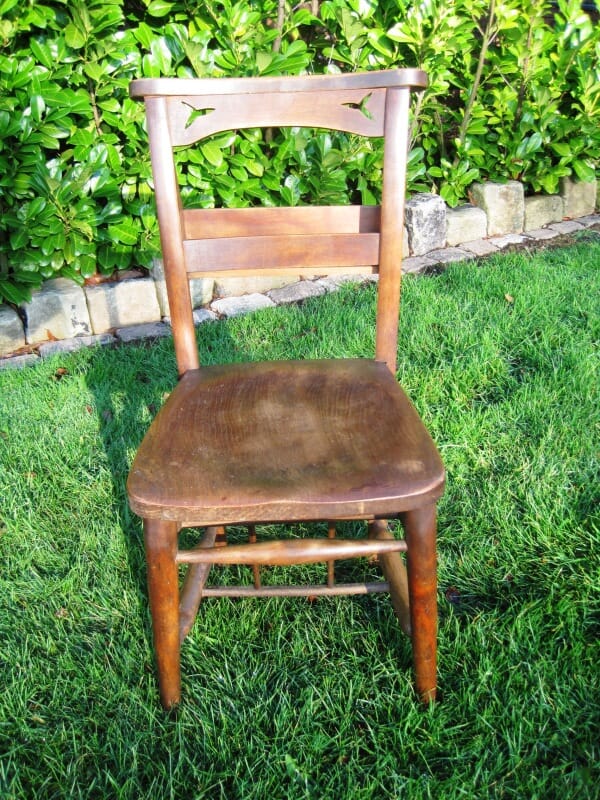Rare Antique Church Chairs with book holder - 5259