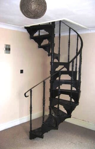 Cast Alloy Spiral Staircase with a Top Rail - 5045