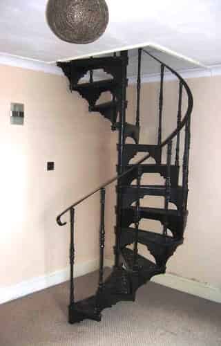 Cast Alloy Spiral Staircase with a Top Rail