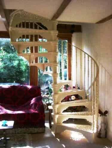 Large Reclaimed Cast Iron Spiral Staircase