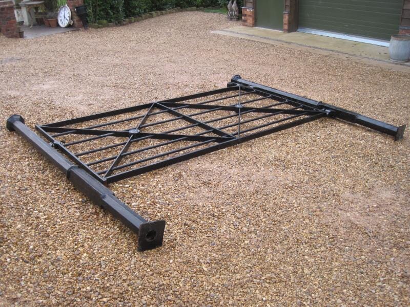 Antique Estate Gate and Cast Iron Posts - 4619