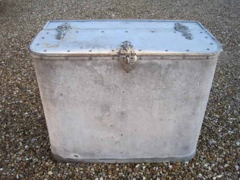 Antique Galvanised Log or Coal Store