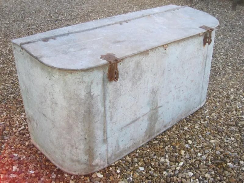 Antique Galvanised Coal or Log Store - 5327