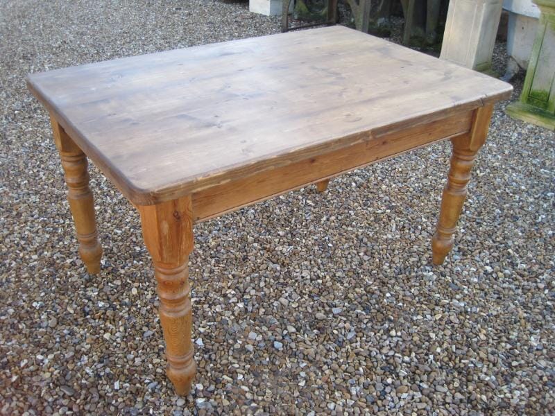 Antique Reclaimed Pine Farmhouse Table - 4890