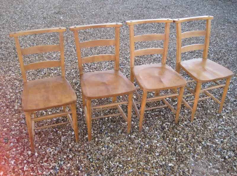 Set of 4 Antique Kitchen Chairs