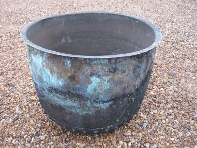 Victorian Antique Reclaimed Copper Garden Plant Pot - 5277