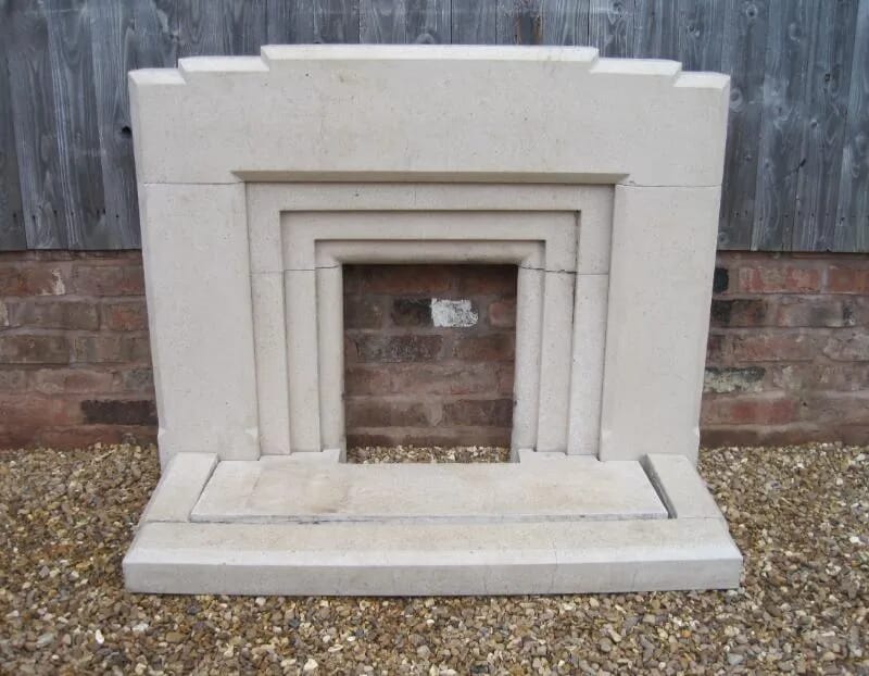 Salvaged Fire Surround with Hearth - 5176