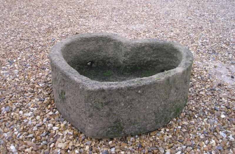 Antique Heart Shaped Garden Trough
