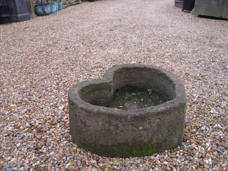 A Antique Heart Shaped Garden Trough