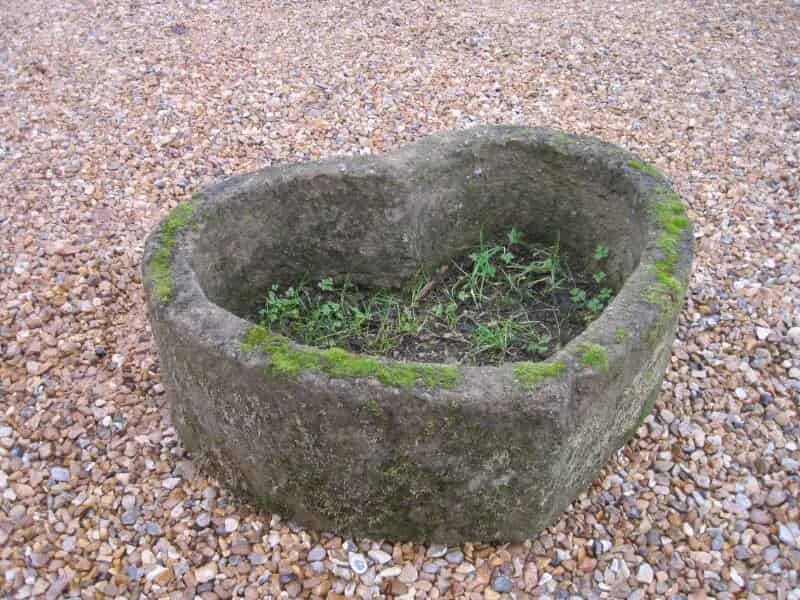 An Antique Heart Shaped Garden Trough
