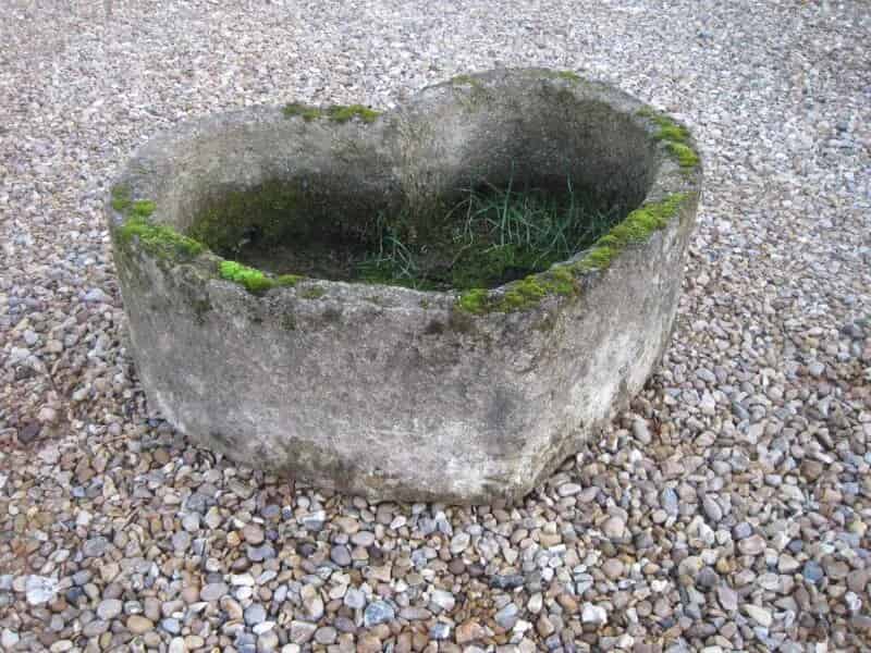 Antique Heart Shaped Garden Trough