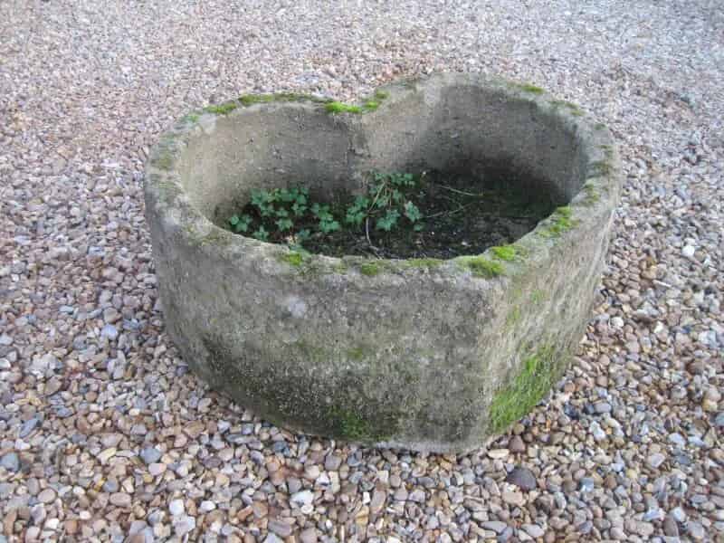 An Antique Heart Shaped Garden Trough