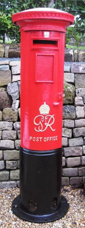 Royal Mail Red Cast Iron Pillar Box - 5319