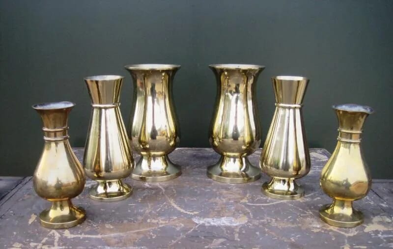 Set of 6 Altar Flower Vases - 5247