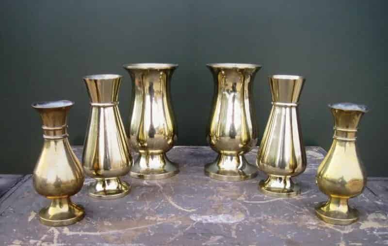 Set of 6 Altar Flower Vases