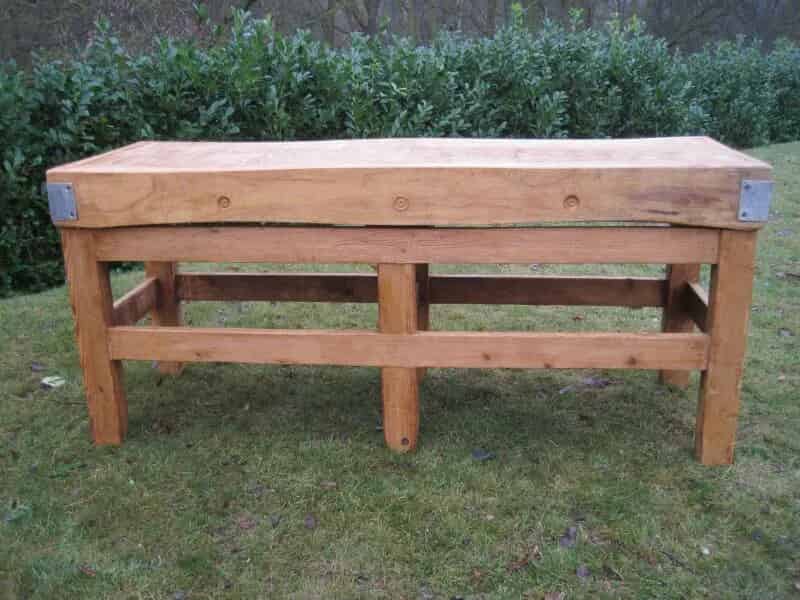 Antique Butchers Block on Original Base