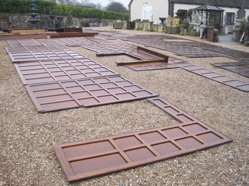 Large Quantity of Antique Oak Wall Panelling - 5281