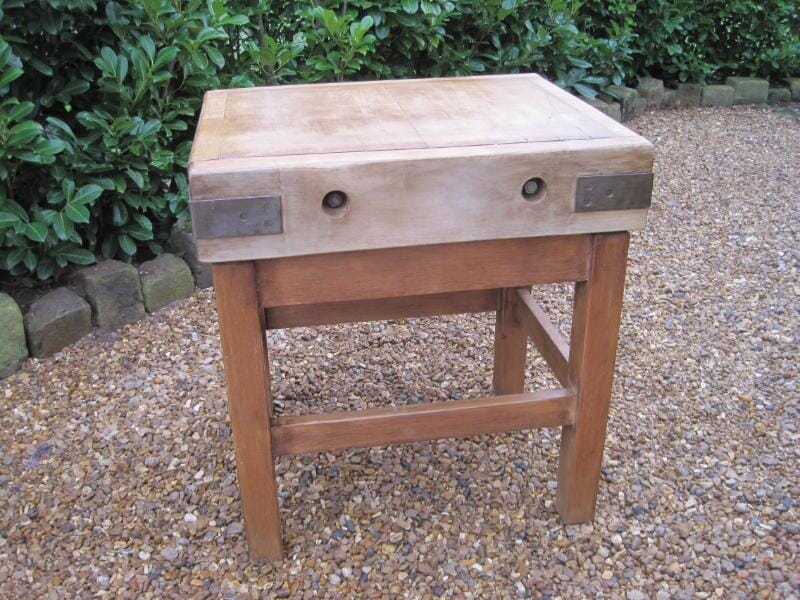 An Antique Butchers Block on its Original Stand - 5189