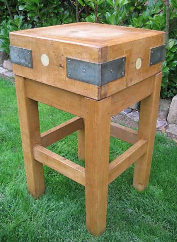 Small Butchers Block on its Original Stand