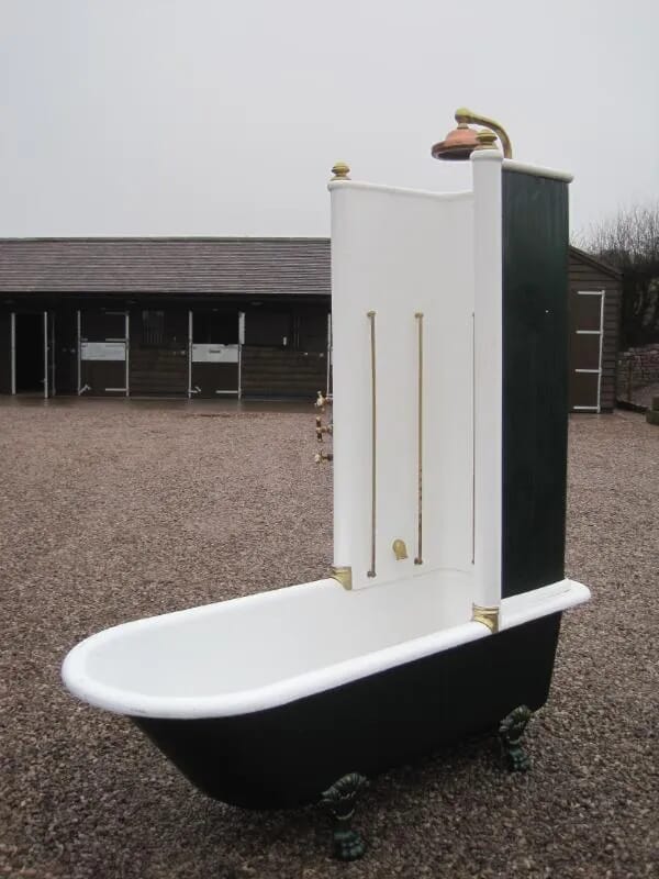 Salvaged Antique Cast Iron Canopy Shower Bath - 5389