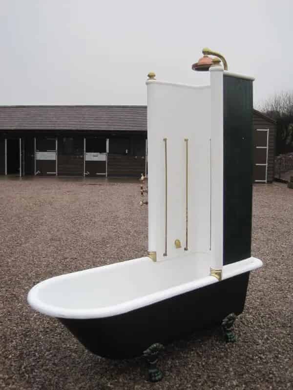 Reclaimed Antique Cast Iron Canopy Shower Bath