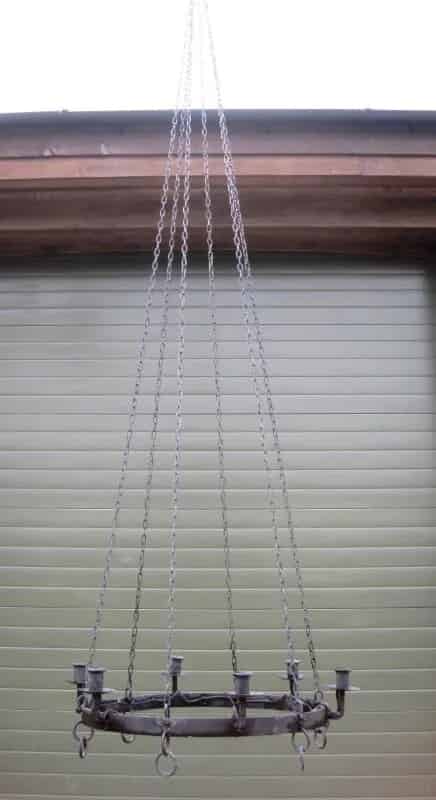 Large Vintage Reclaimed 6 Bulb Chandelier