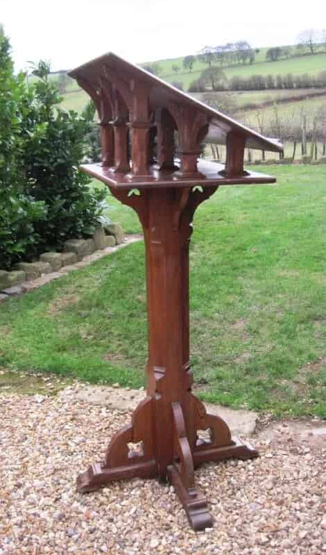 Victorian Gothic Pitch Pine Church Reading Lectern