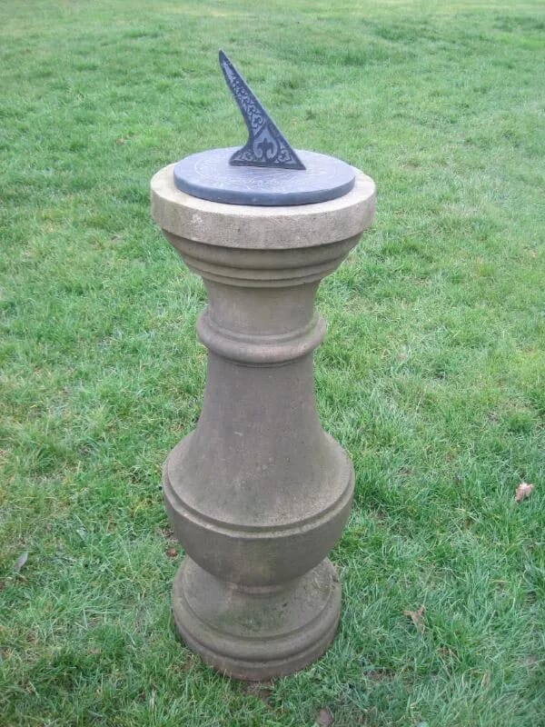 Antique Stone Sundial with Slate Top - 3478