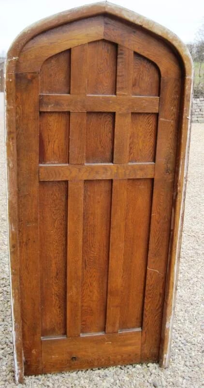 Antique Reclaimed Antique Oak Door with Frame - 5272N