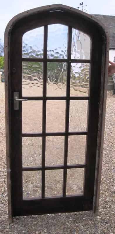 Reclaimed Glazed Antique Oak Door with Frame