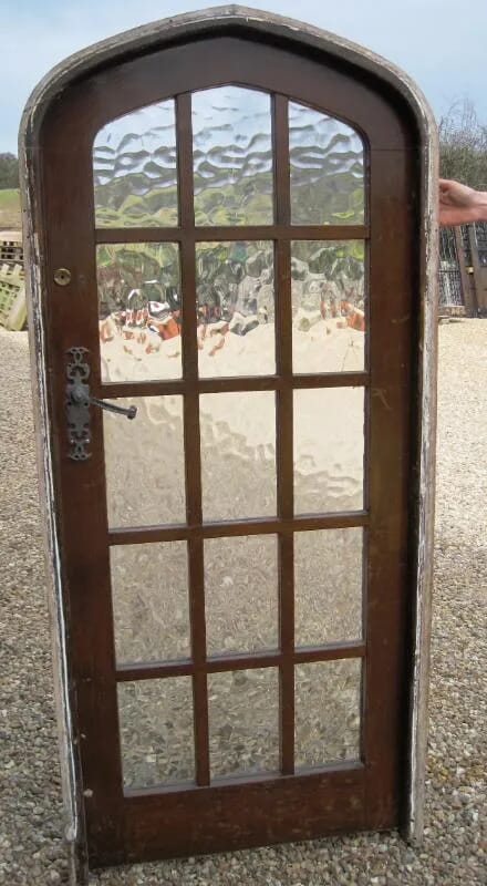 Reclaimed Antique Glazed Antique Oak Door with Frame - 5272R
