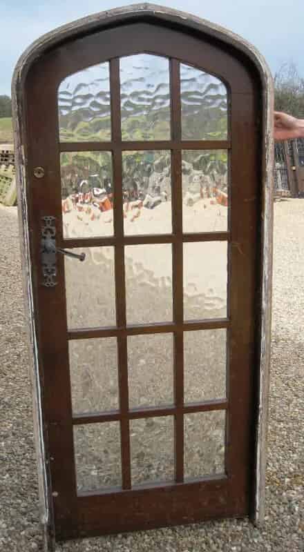 Reclaimed Glazed Antique Oak Door with Frame