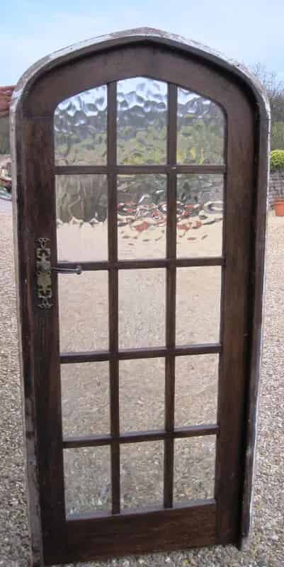 Reclaimed Glazed Antique Oak Door with Frame