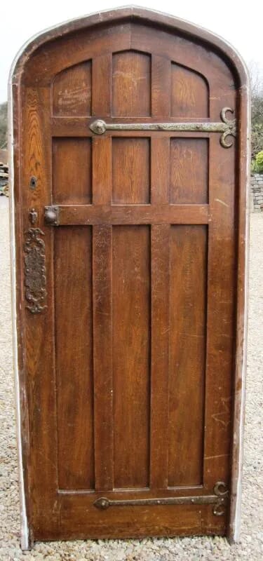 Antique Reclaimed Solid Oak Door with Frame - 5272J