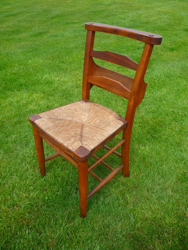 Antique Reclaimed Rush Seated Church - Chapel Chairs - 4015
