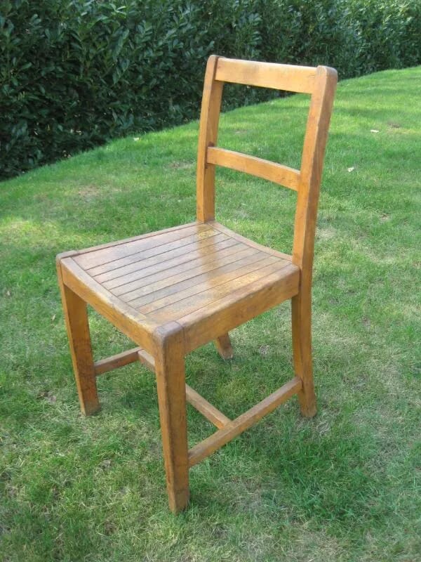 Antique Church Chairs with Slatted Seat - 5450A