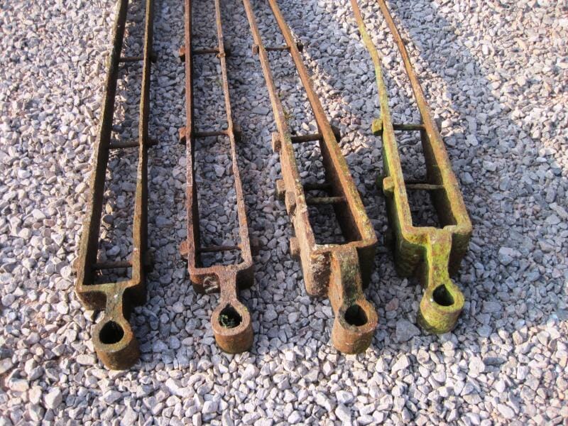 4 Large Antique Wrought Iron Georgian Hinges - 5488
